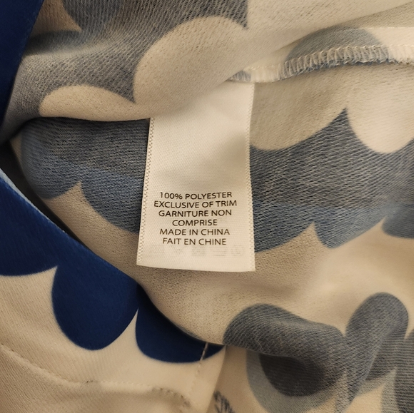 PINK TARTAN Blouse with Ties, Blue and White, Size 4 (but Fits a bit Larger) EUC - Picture 4 of 4